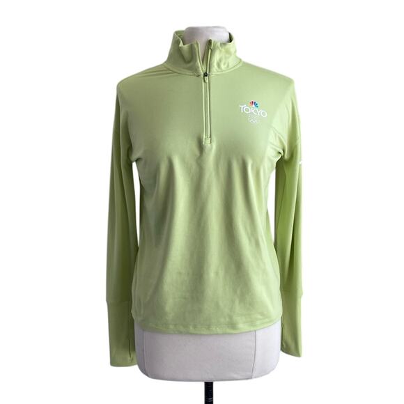NIKE Tokyo Olympics Pullover Womens Sz Small Green 2020 Athleisure Quarterzip - Picture 1 of 10